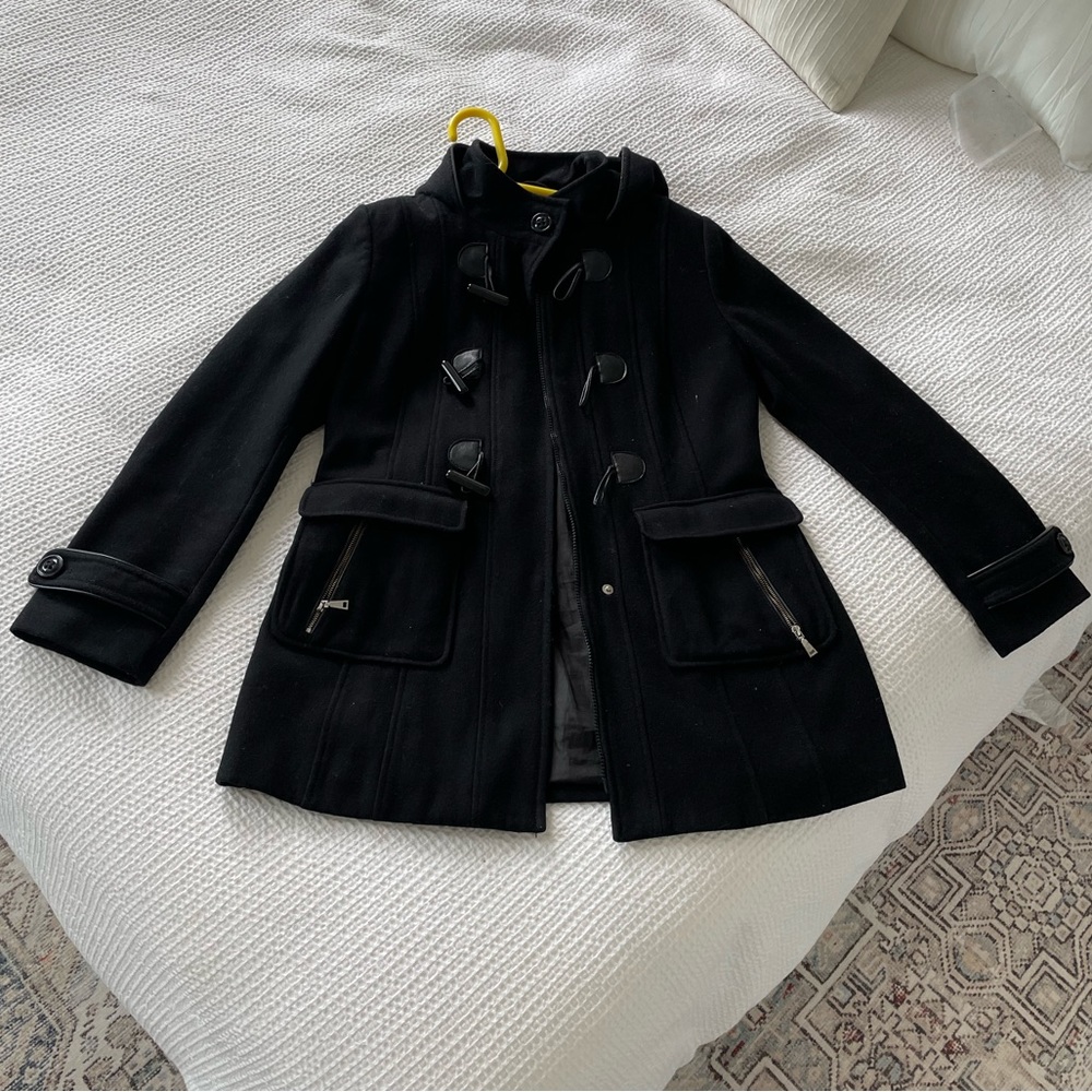 Laundry by design black wool coat